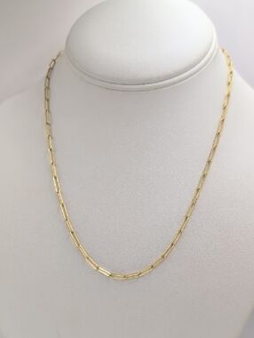 Melinda Maria Gold Paperclip Necklace - Sleek Link Chain ed1